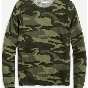 NWT J.Crew Teddie Sweater Camo - Small